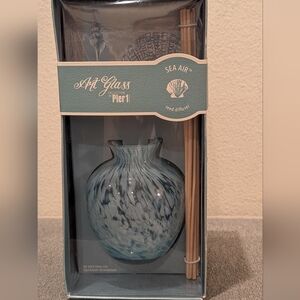Pier 1 Imports SEA AIR Art Glass Reed Diffuser Oil 3.5oz NEW Discontinued